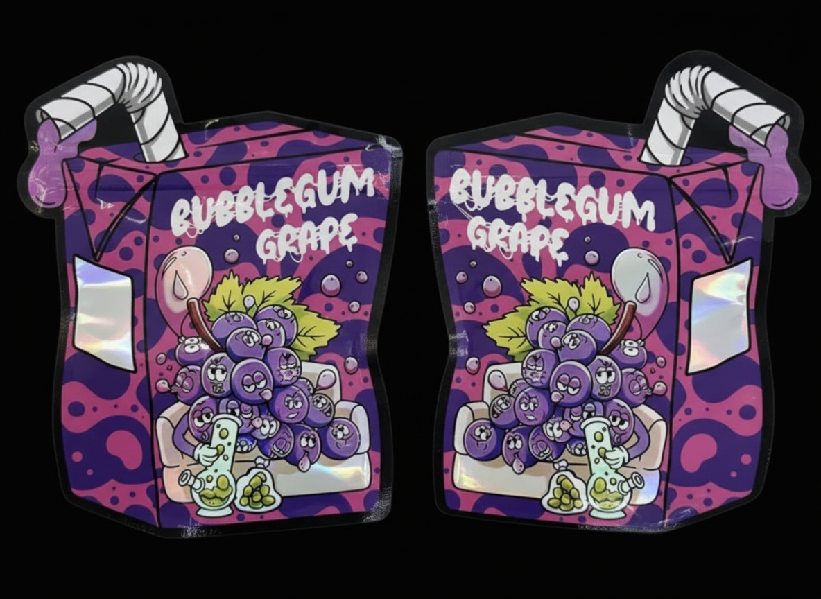 Premium 3.5 Bubblegum Grape mylar bag