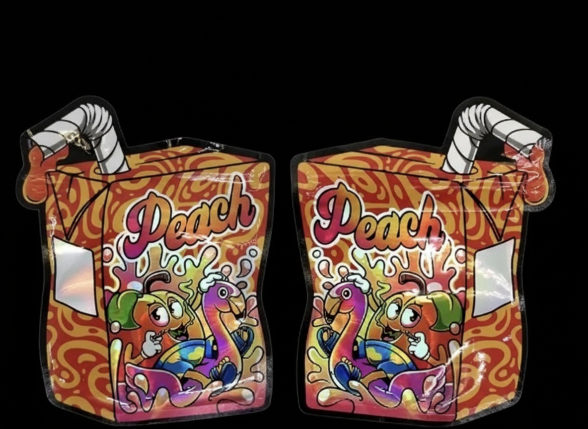 Premium 3.5 Peach mylar bag